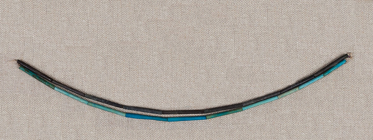 Necklace, Black faience 