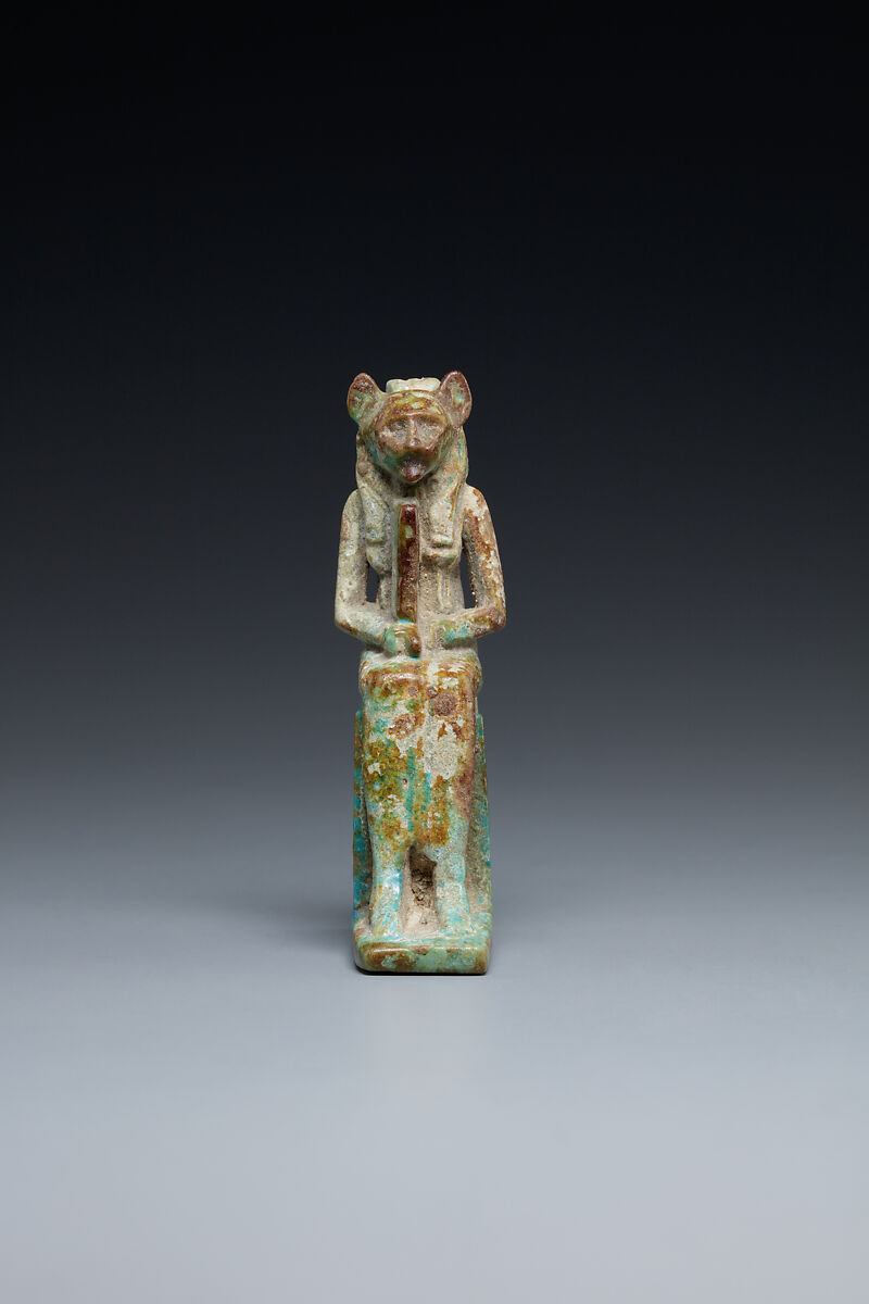 Sakhmet Amulet, Faience 