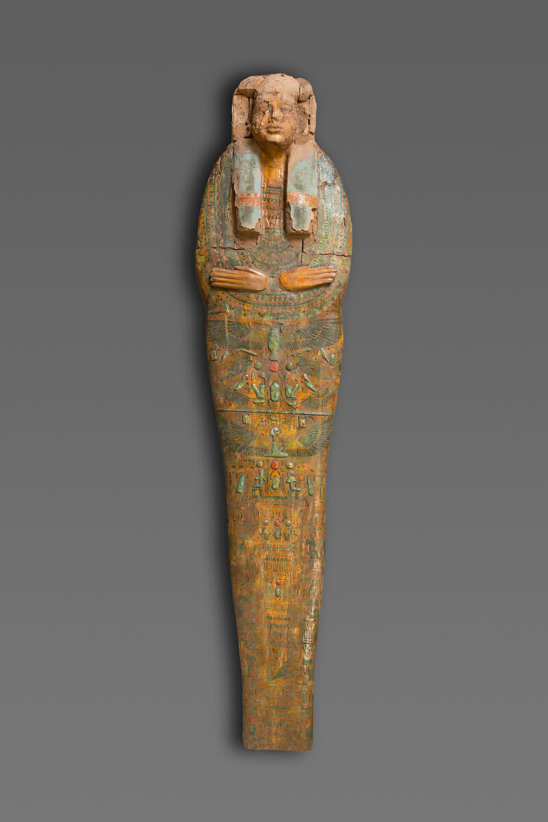 Mummy Board of Gautsoshen, Wood, gesso, paint 