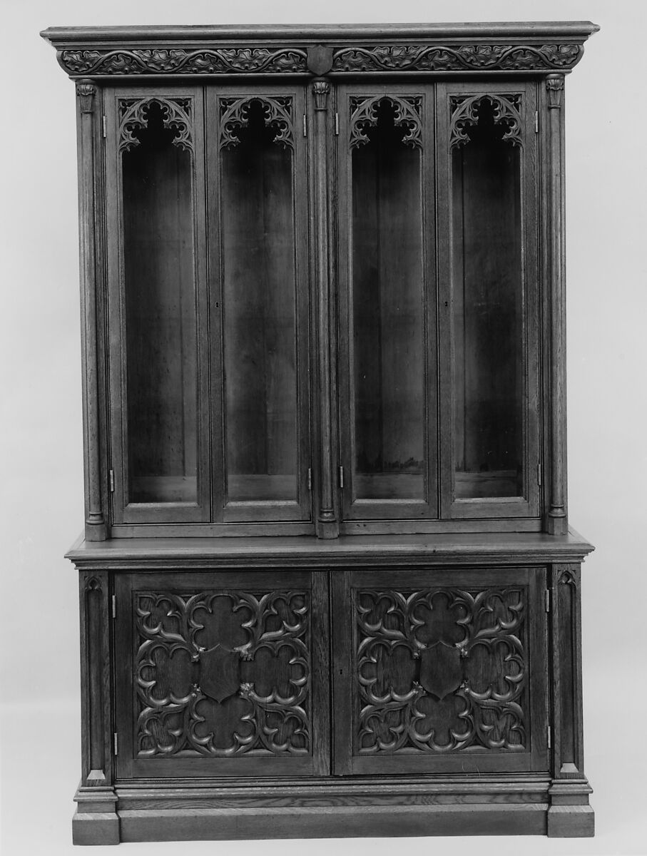 Bookcase, Oak, pine, American