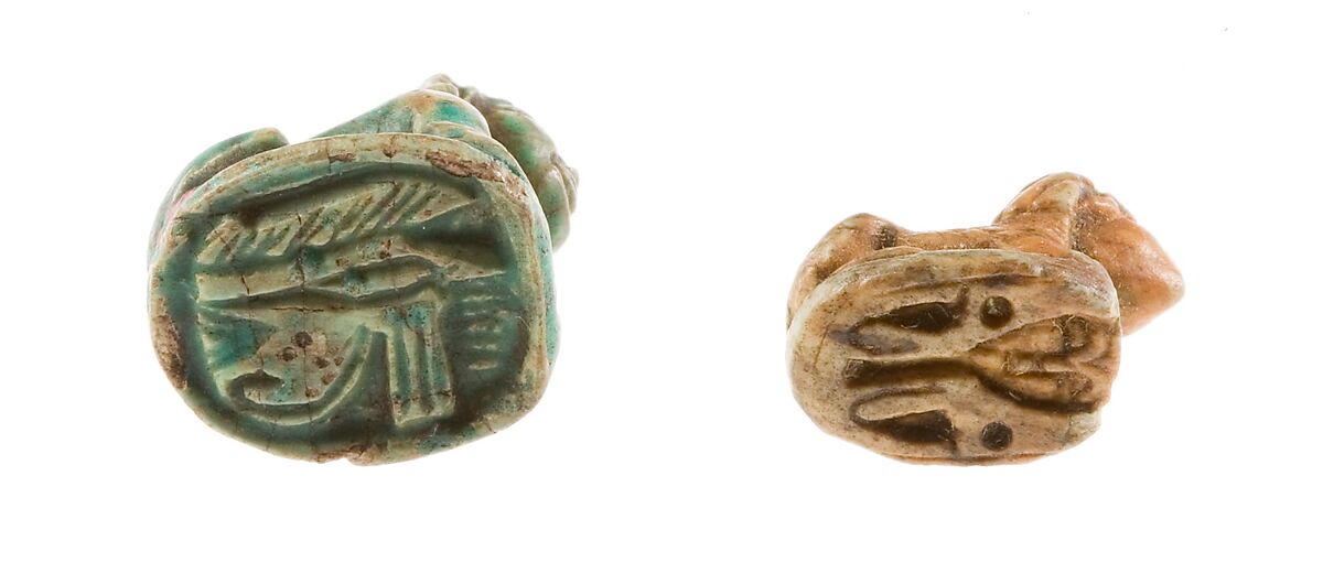 Seal, sphinx, Faience