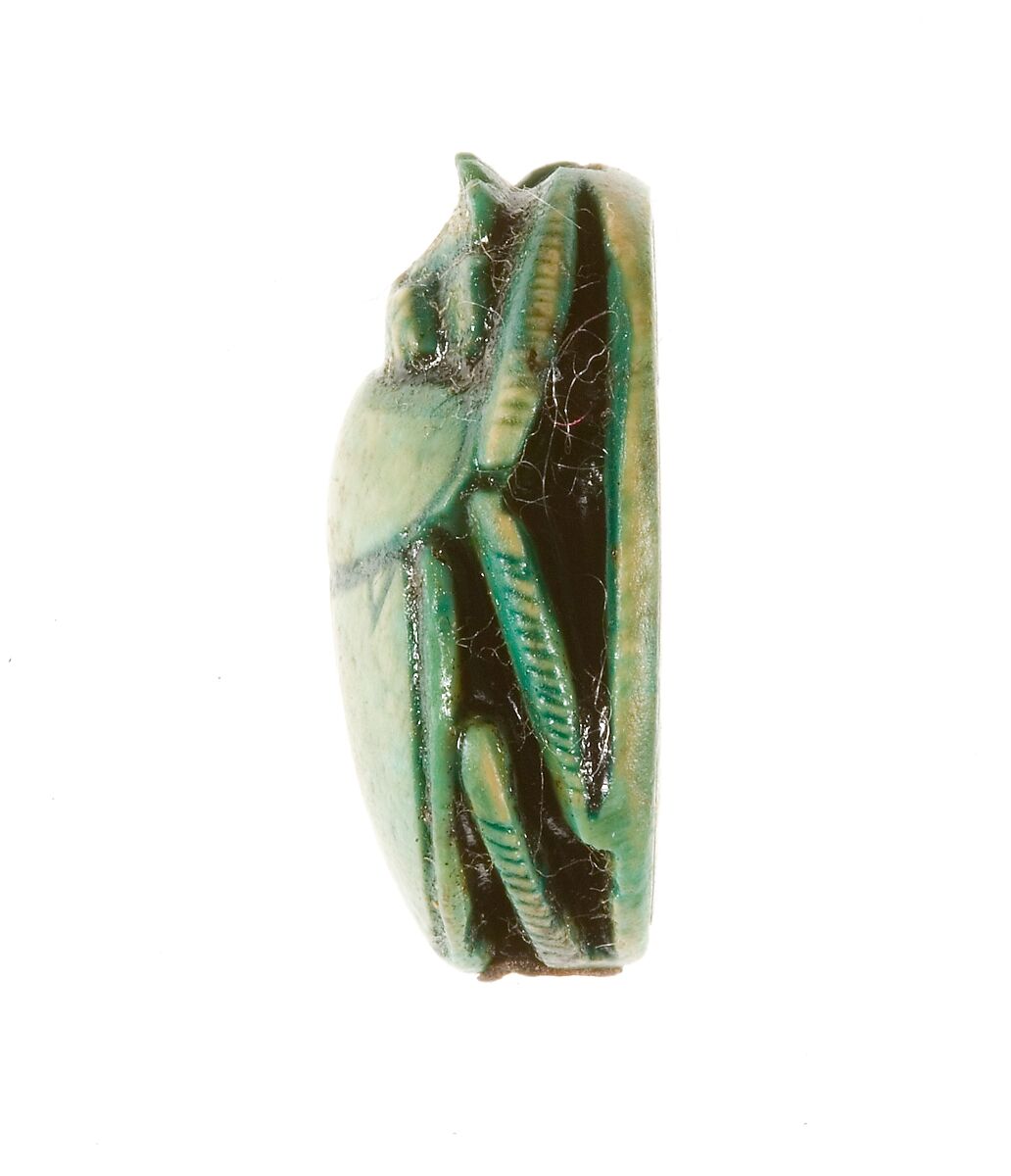 Scarab Inscribed for the God's Wife Hatshepsut, Steatite (glazed)