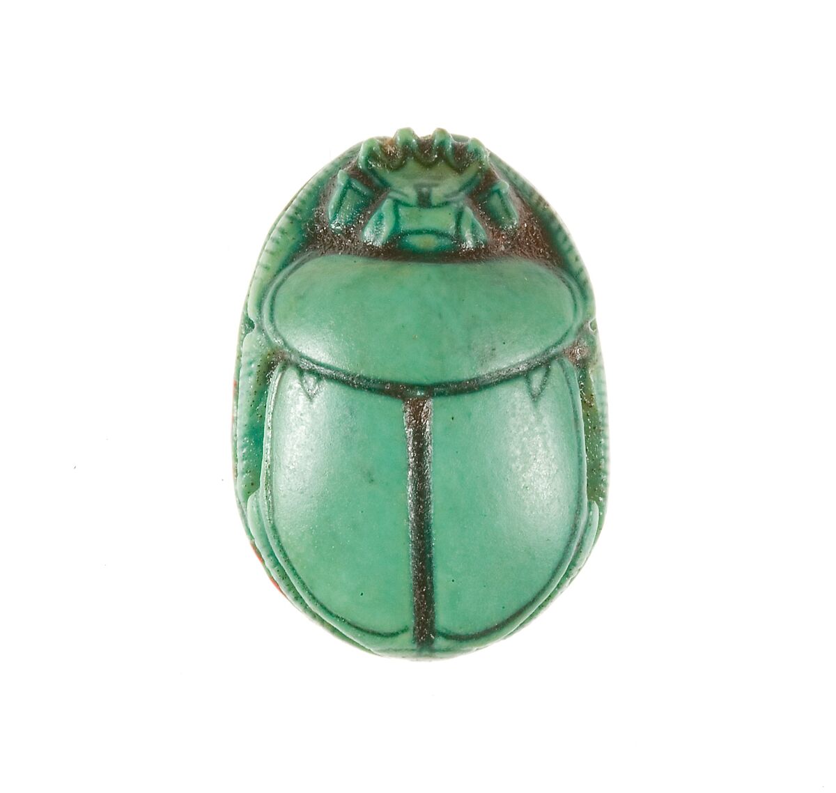 Scarab Inscribed for the God's Wife Hatshepsut, Steatite (glazed)