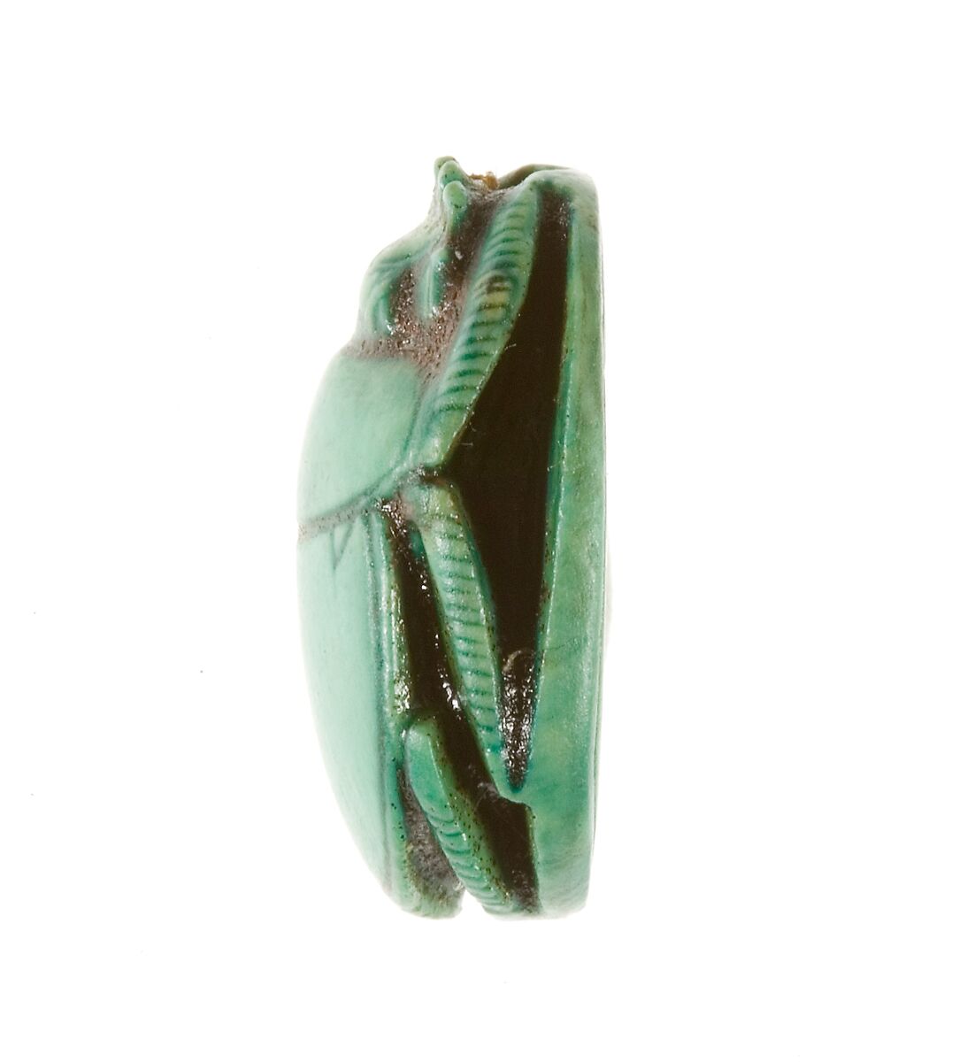 Scarab Inscribed for the God's Wife Hatshepsut, Steatite (glazed)
