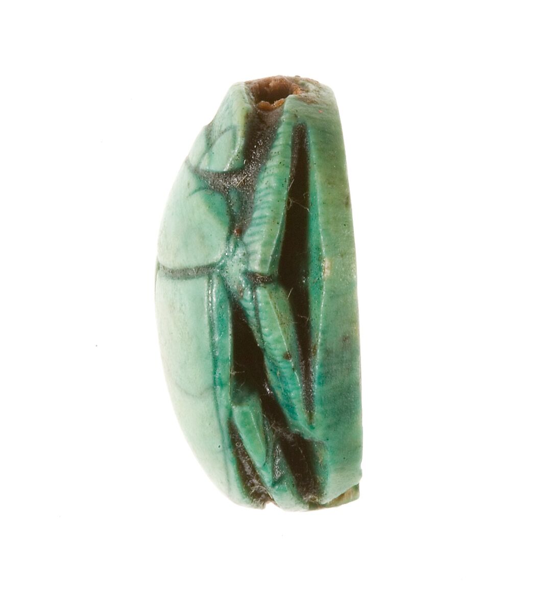 Scarab Inscribed for the God's Wife Hatshepsut, Steatite (glazed)