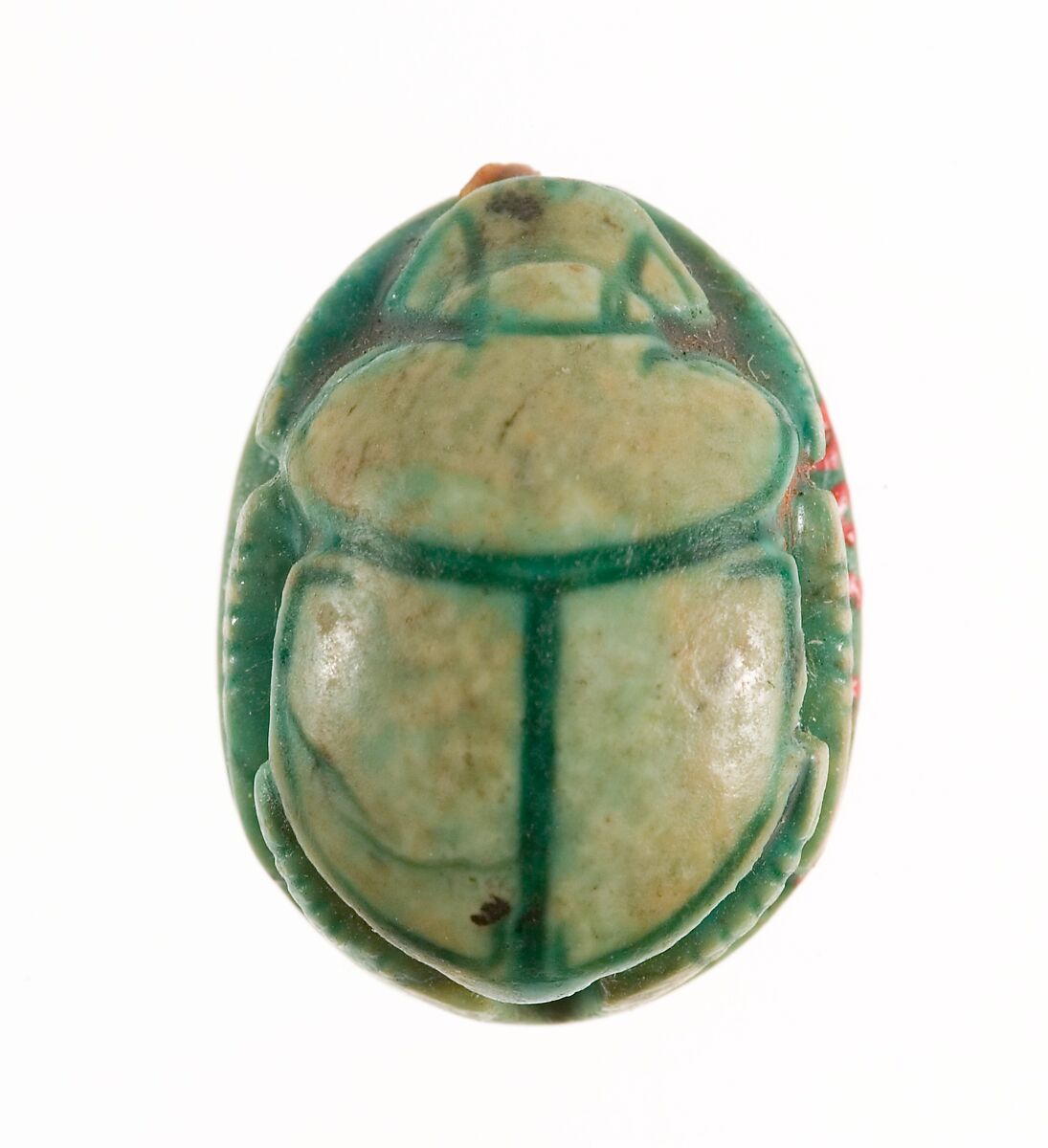 Scarab Inscribed with the Throne Name of Thutmose III, Steatite, glazed
