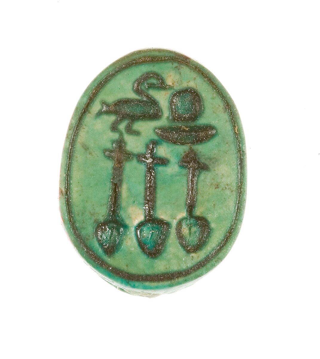 Scarabs Inscribed for Neferure, Glazed steatite 