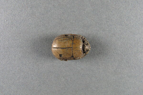 Scarab inscribed with Hedjkheperre Setepenre, Steatite, traces of green glaze