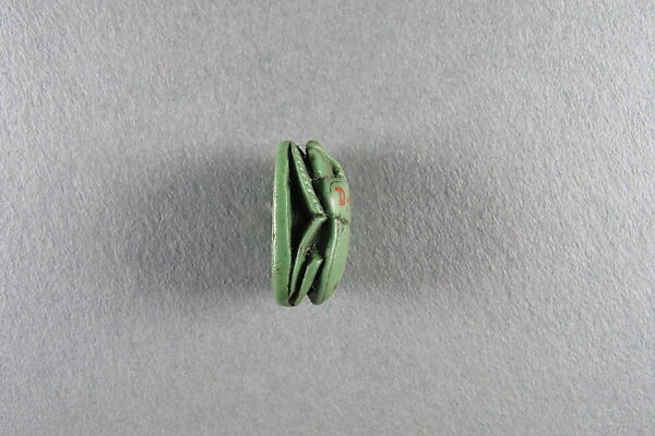 Scarab, Faience, light green glaze