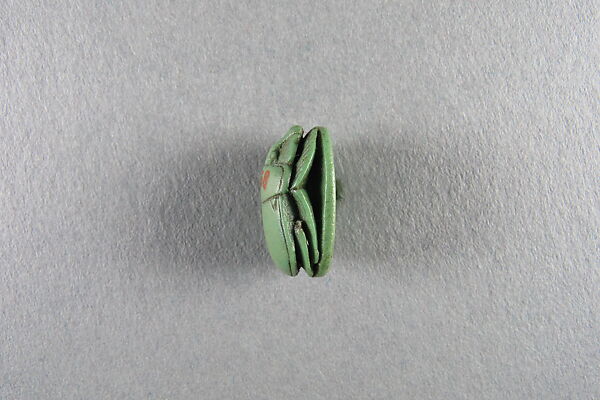 Scarab, Faience, light green glaze