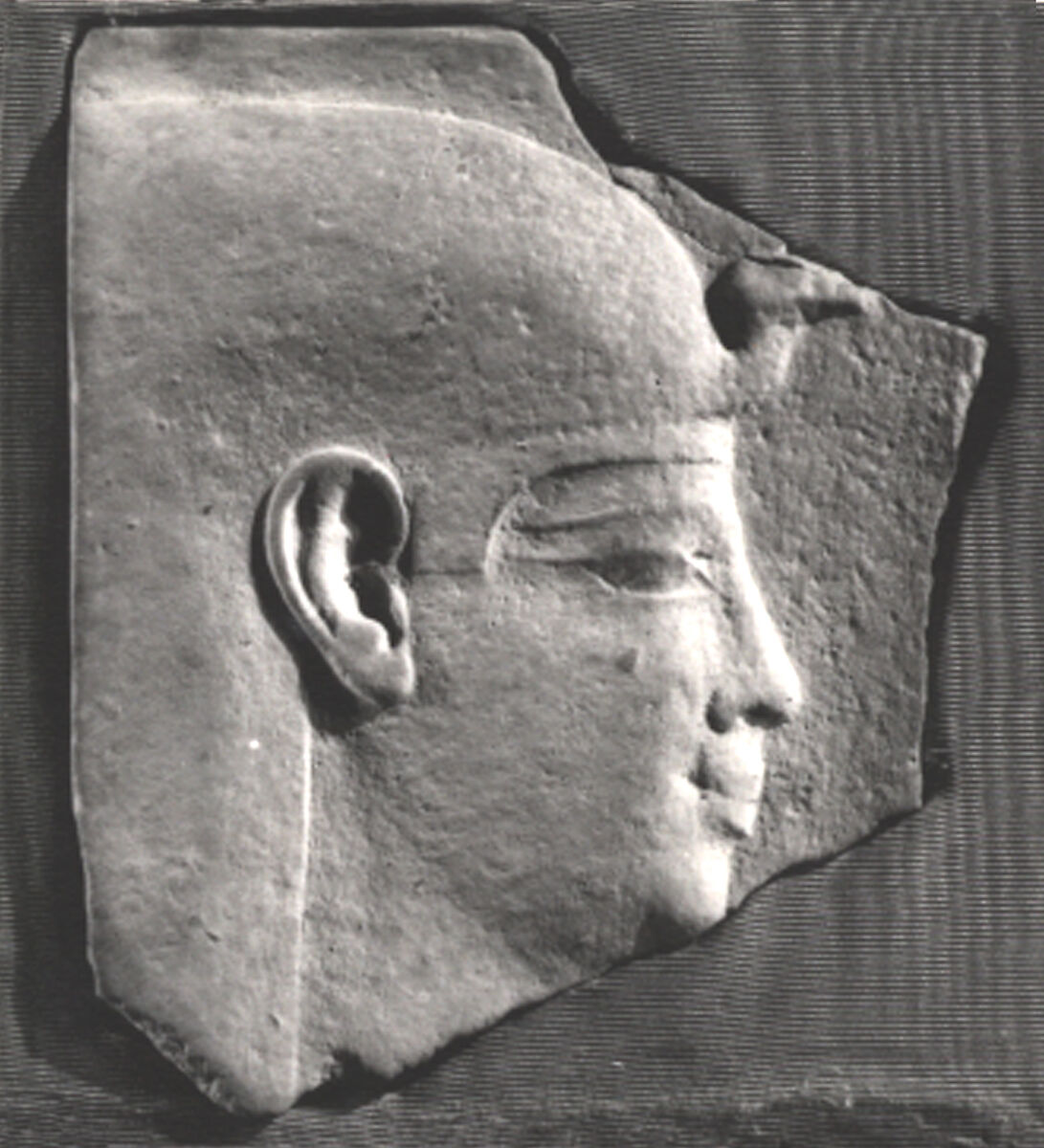 Relief plaque with Head of a Goddess or Queen, Limestone 