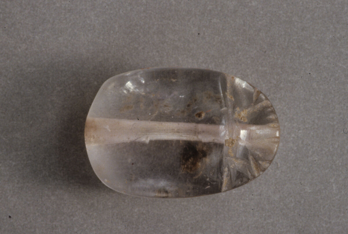 Two Uninscribed Scarabs, Rock Crystal 