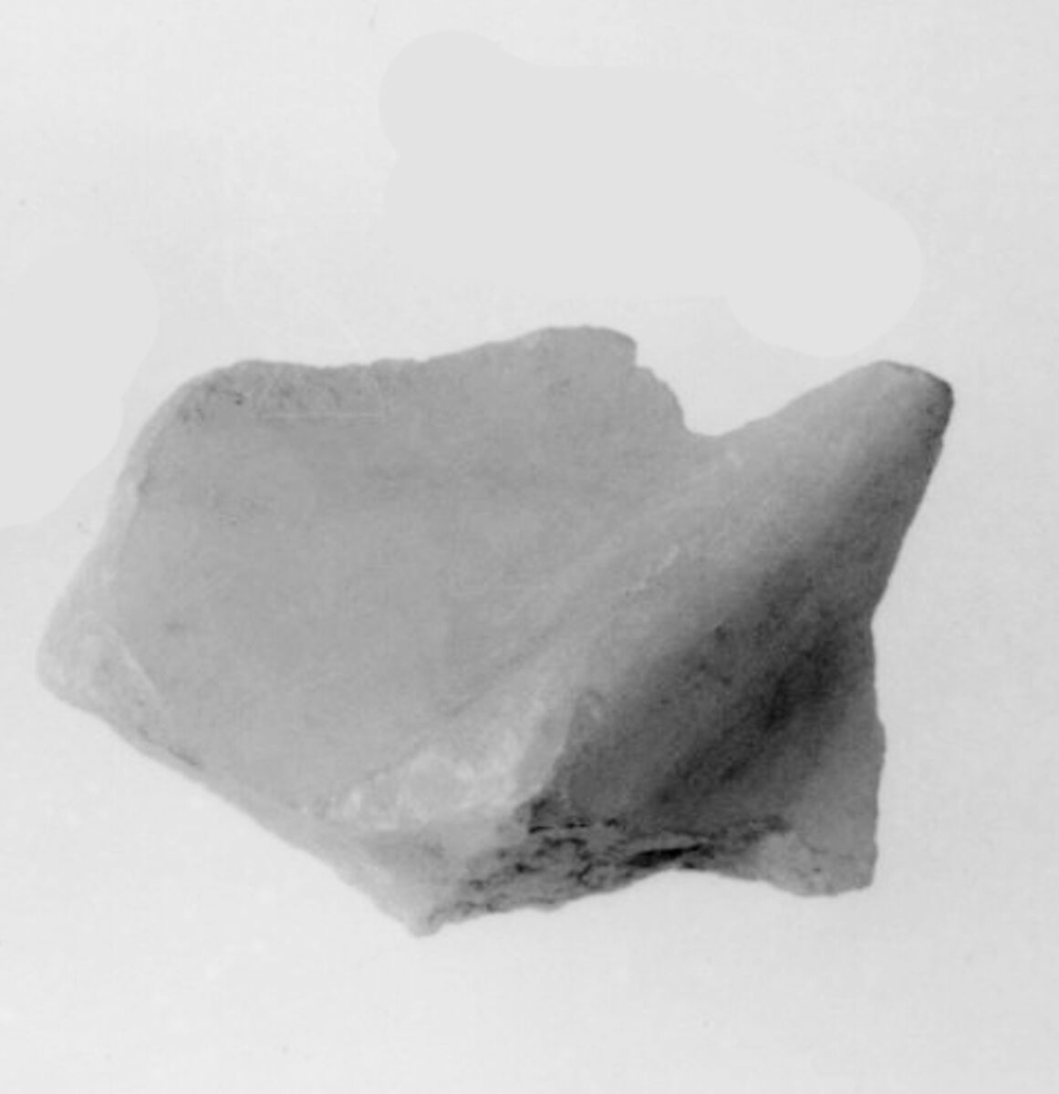 Fragment of the Top Surface of Siptah's Canopic Chest, Travertine (Egyptian alabaster) 