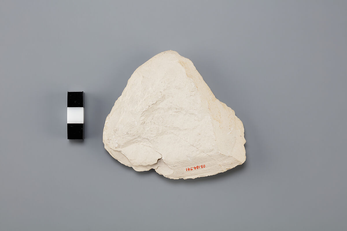 Hieratic ostracon, Limestone, ink, paint