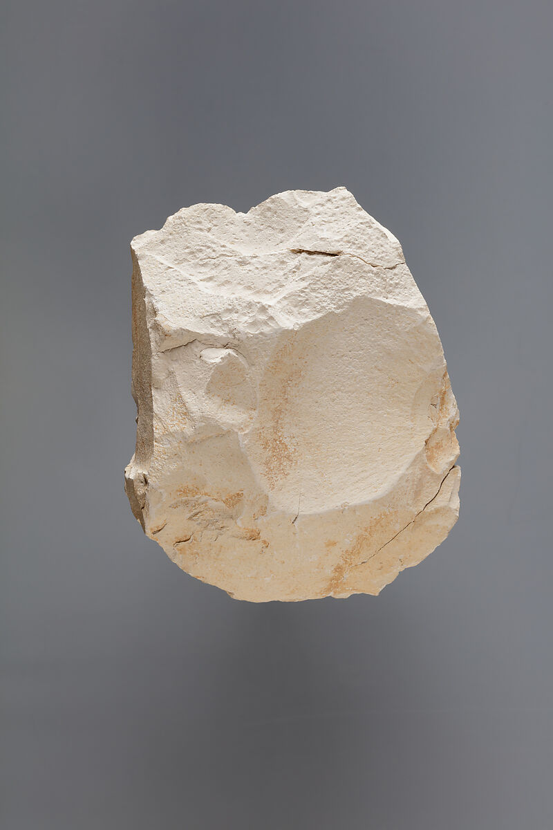 Hieratic ostracon, Limestone, ink, paint