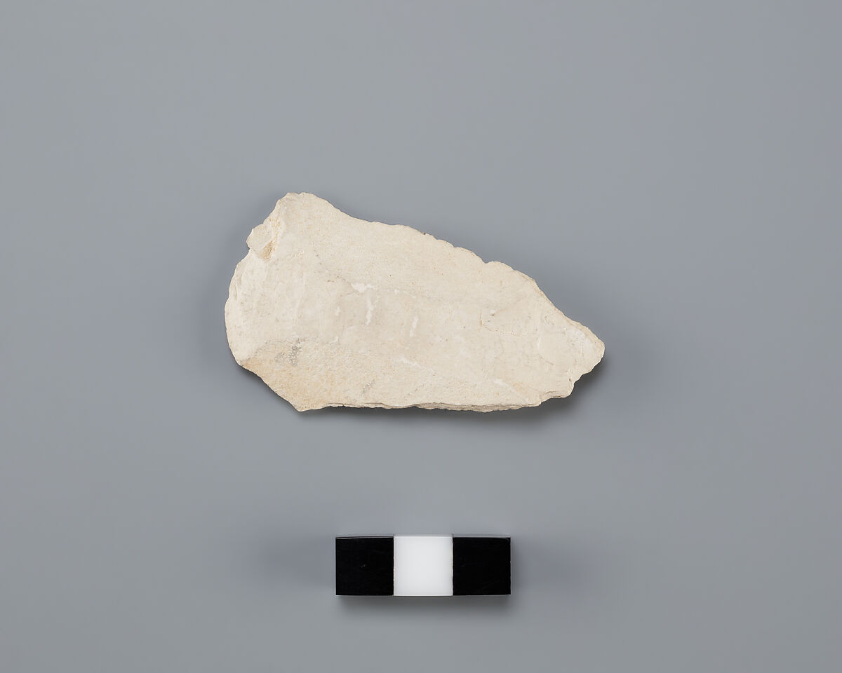 Hieratic ostracon, Limestone, ink, paint