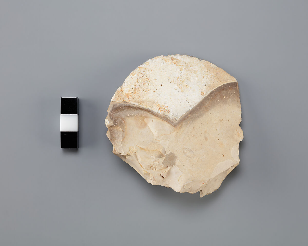 Ostracon inscribed with list of identity marks, Flint, ink, paint
