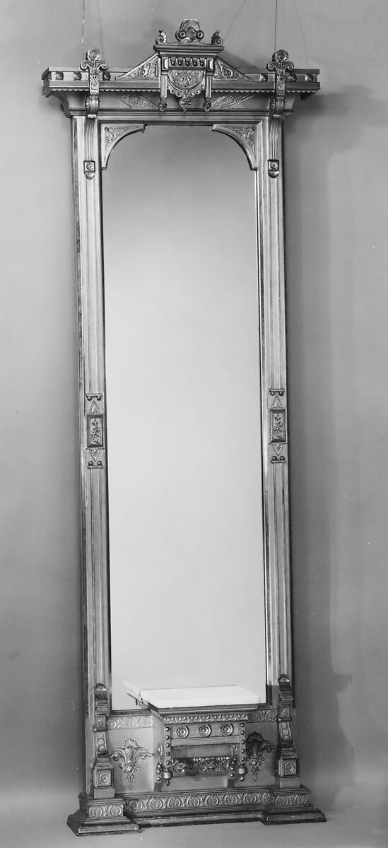 Pier Looking Glass, Wood, marble, American