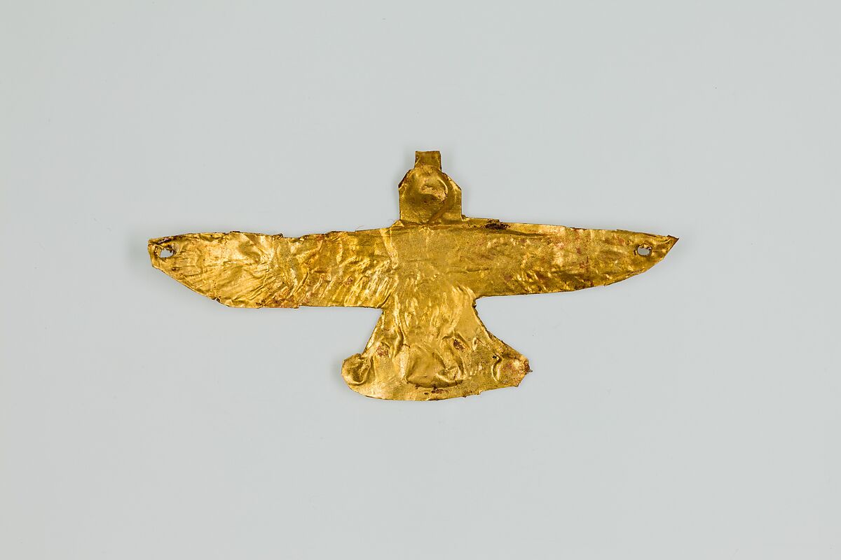 Ba-bird amulet, Gold sheet 
