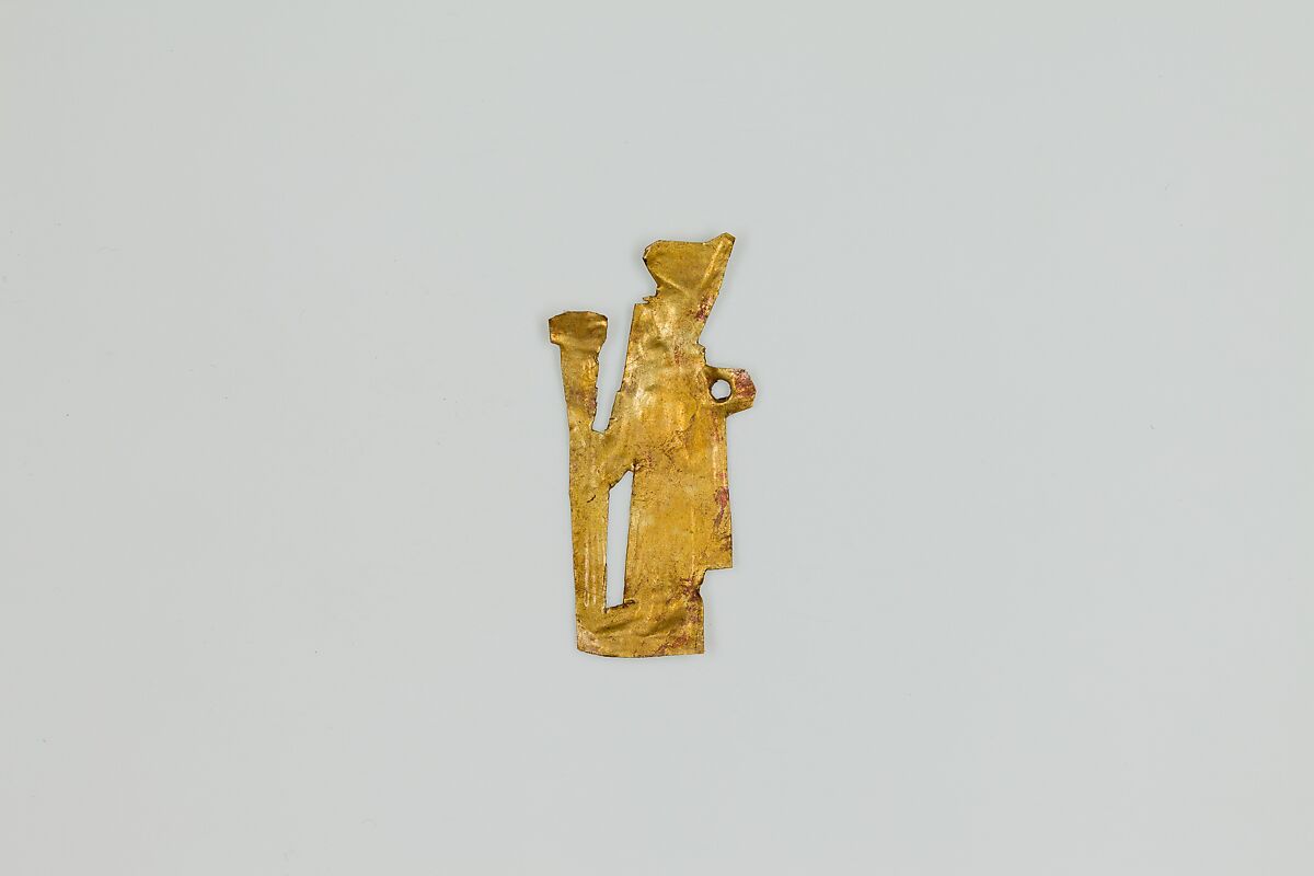 Neith (?) amulet, Gold sheet 