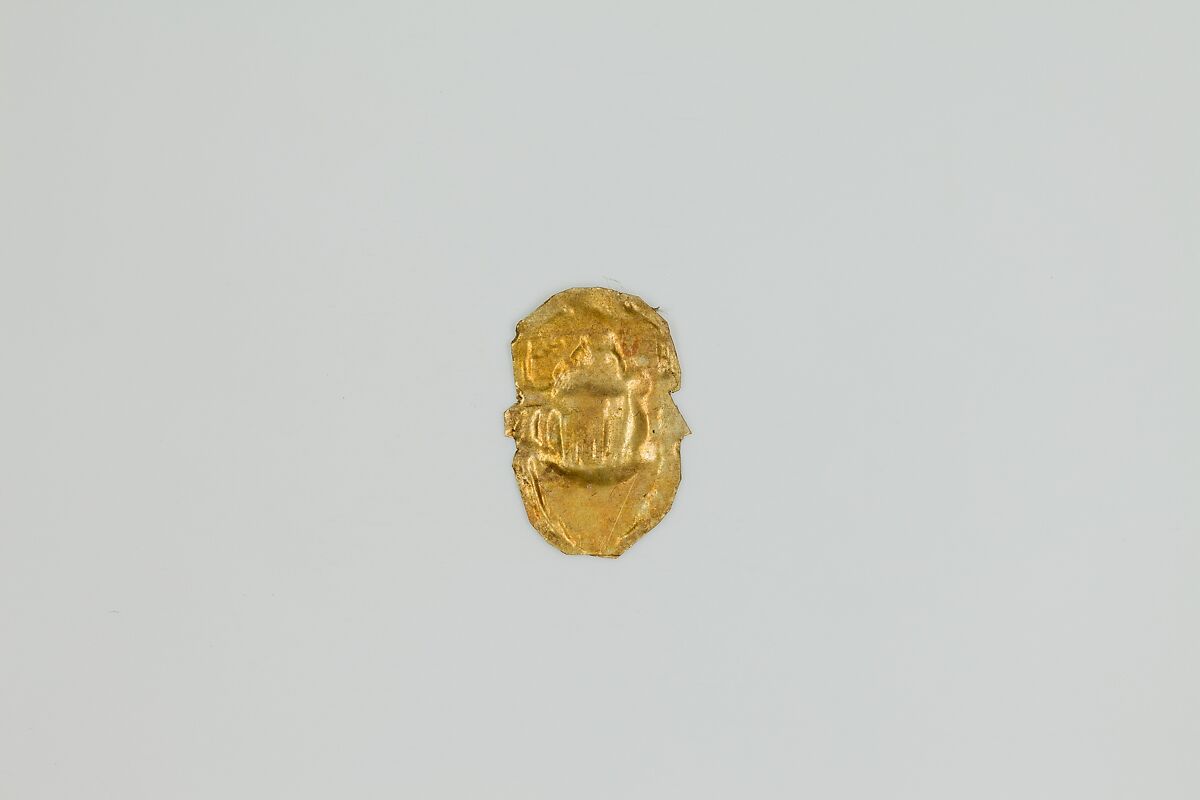 Scarab amulet, Gold sheet 