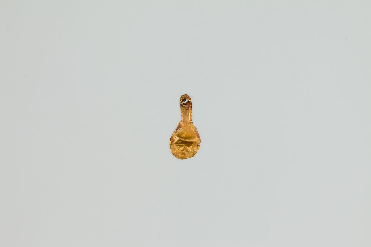 Bottle (?) amulet, Gold sheet 