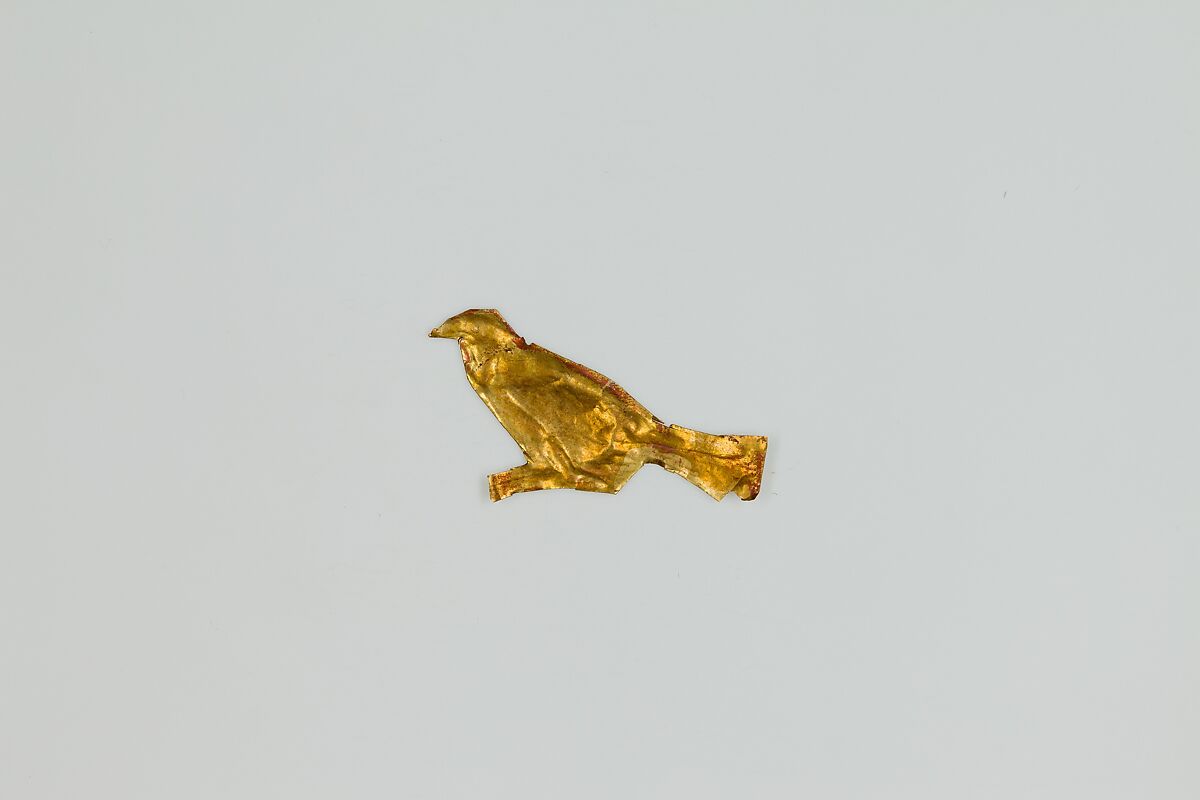 Swallow amulet, Gold sheet 