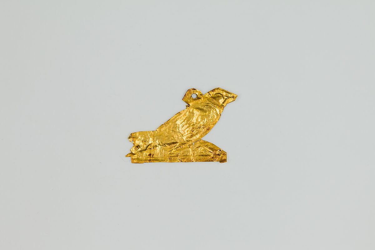 Swallow amulet, Gold sheet 
