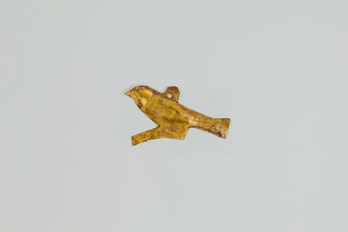 Swallow amulet, Gold sheet 