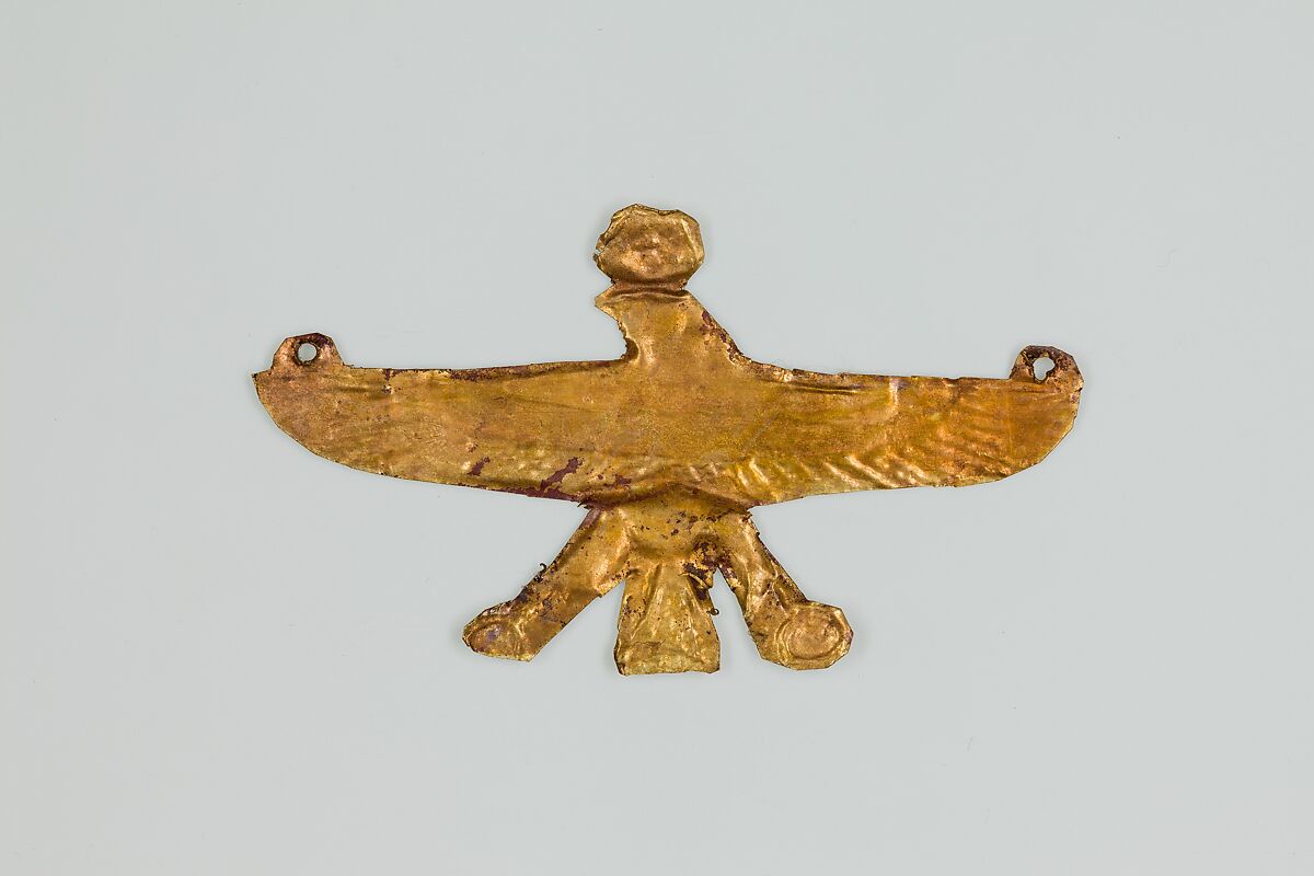 Falcon amulet, Gold sheet 