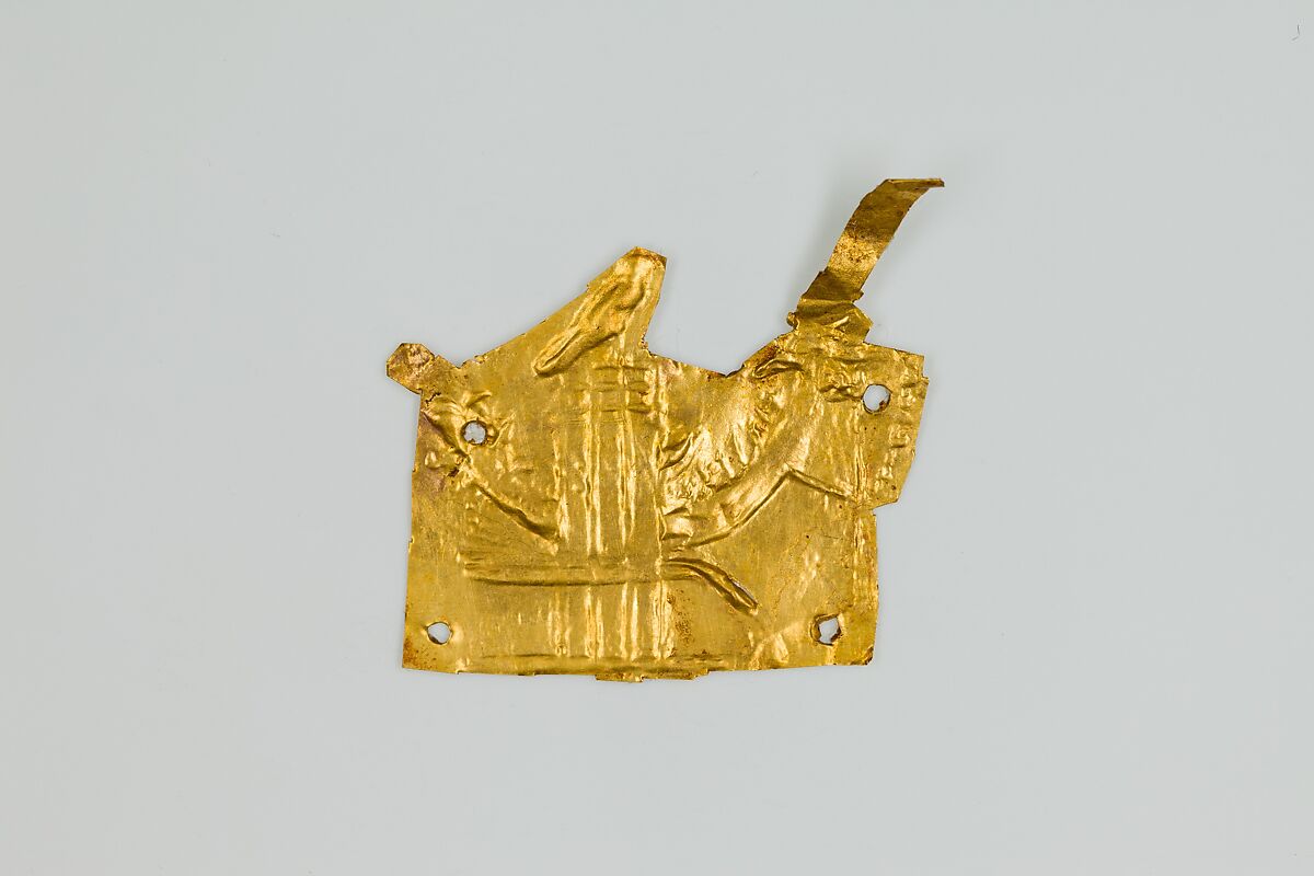 Henu barque amulet, Gold sheet 