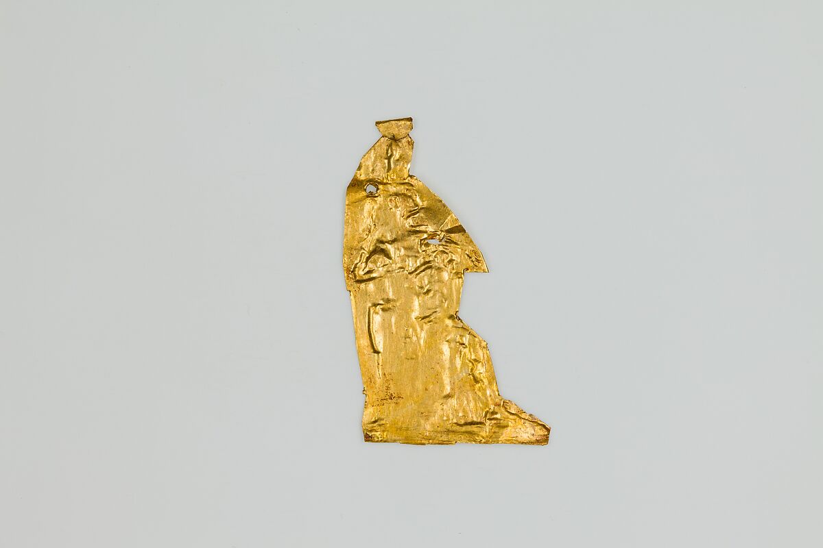 Isis and Horus amulet, Gold sheet 