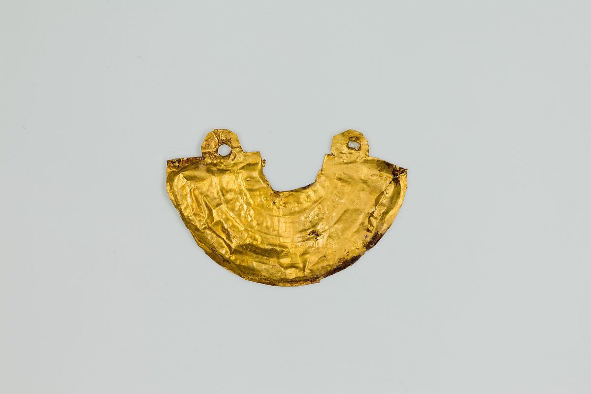 Broad collar amulet, Gold sheet 