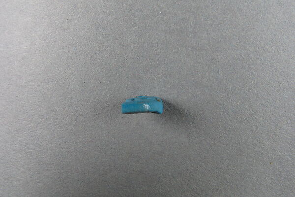 Scarab fragment, Faience, blue glazed