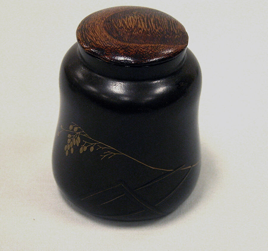 Tea caddy, Lacquered by Shibata Zeshin (Japanese, 1807–1891), Lacquer, Japan 