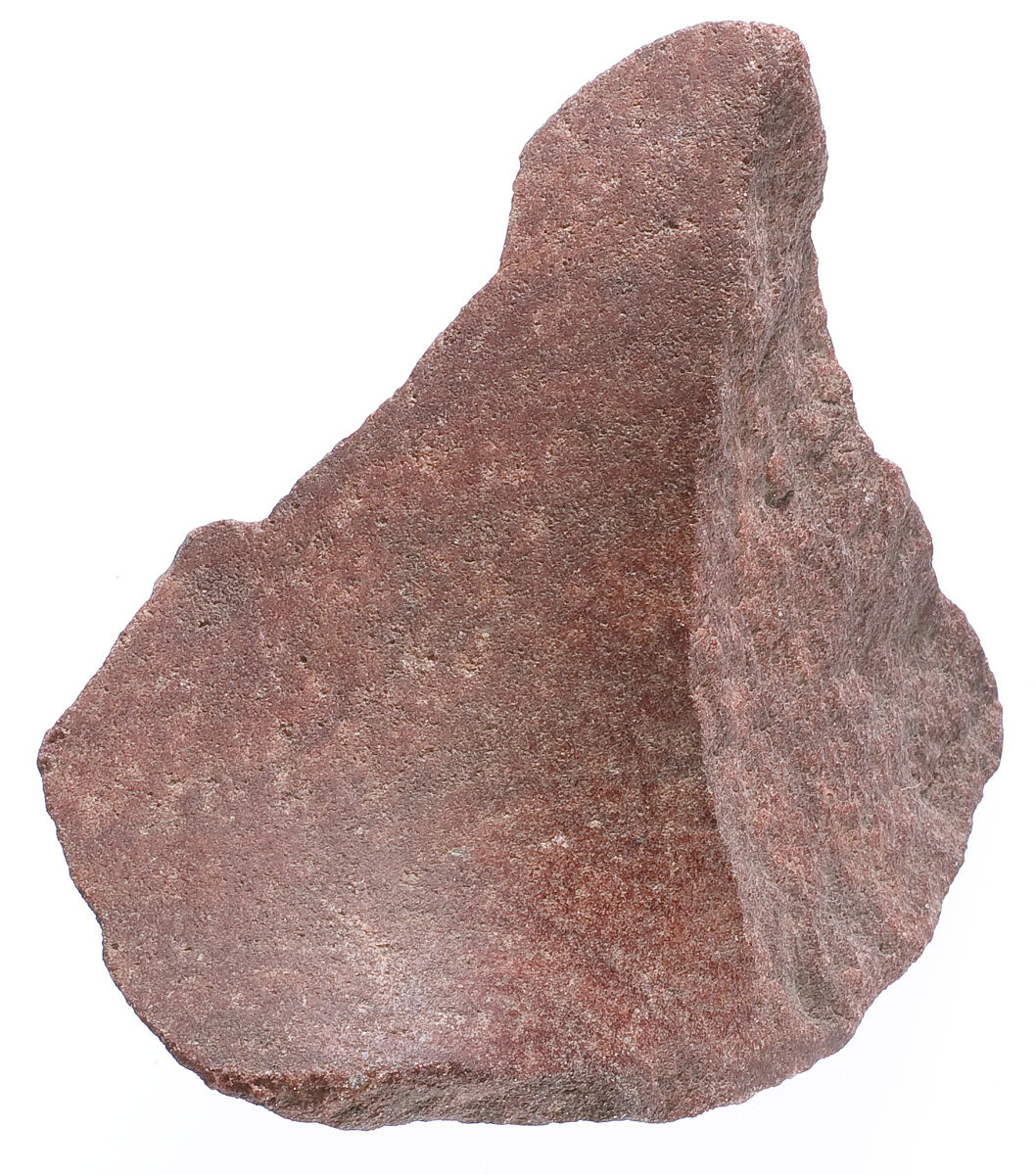 Flesh area from a statue, Red quartzite 