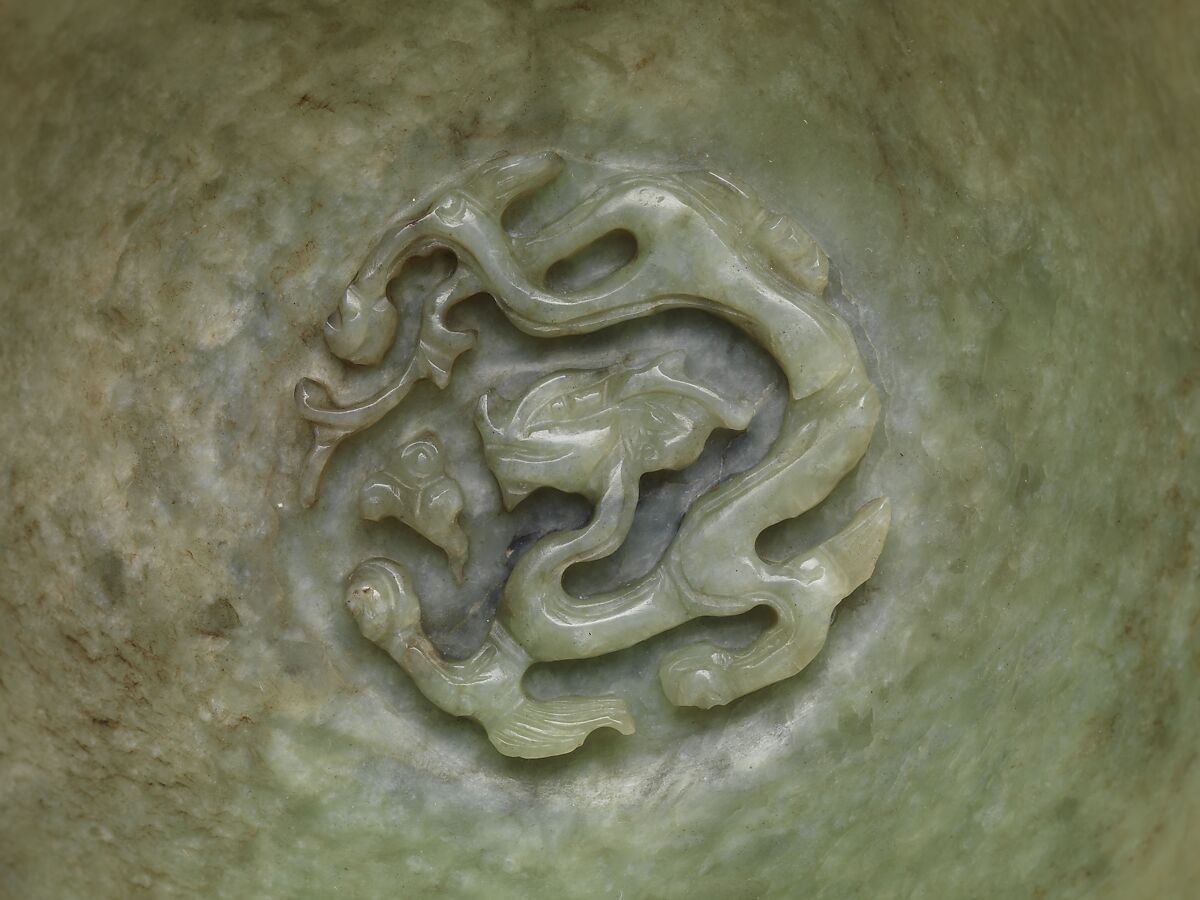 Bowl with Shoulao, God of Longevity, Jade (nephrite), China