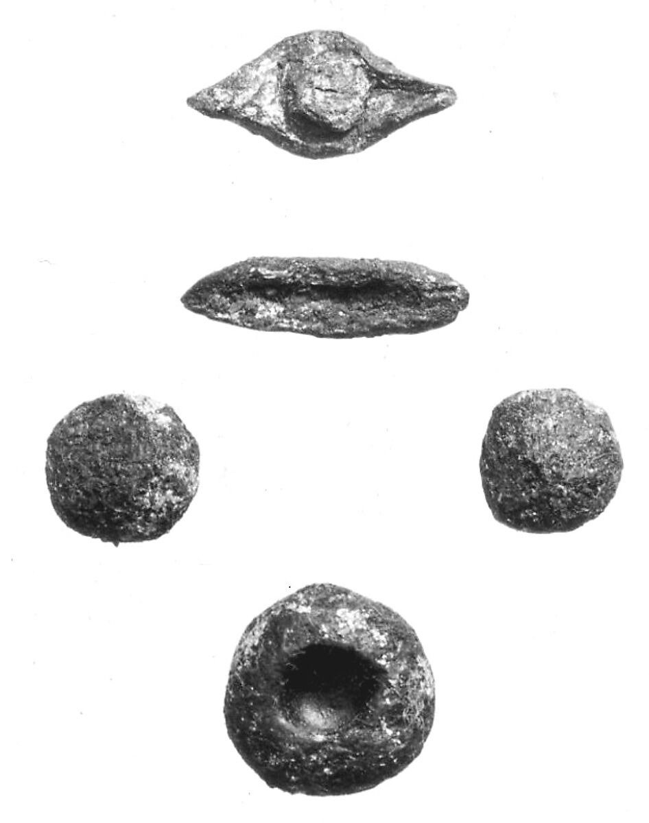 Set of amulets, Wax, gold leaf 