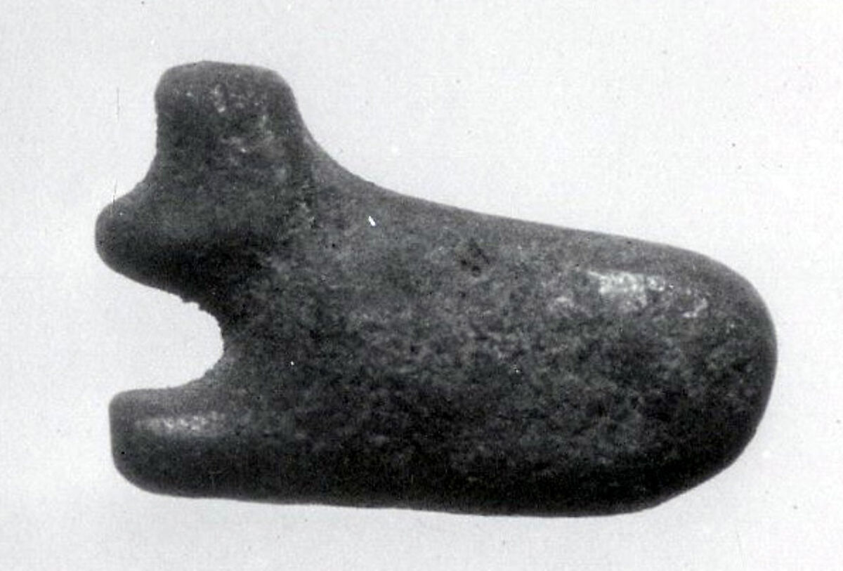 Amulet of a cow?, Faience 