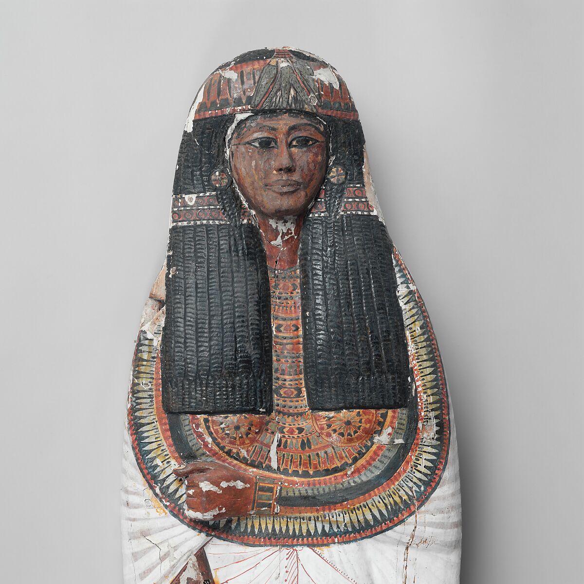 Mummy Board of Iineferty, Wood, gesso, paint, varnish