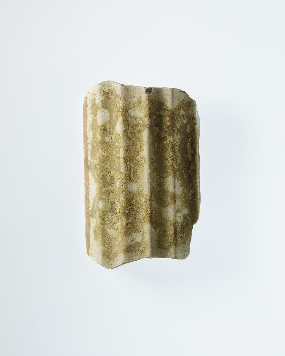 Vase fragment ?, Faience, green glaze