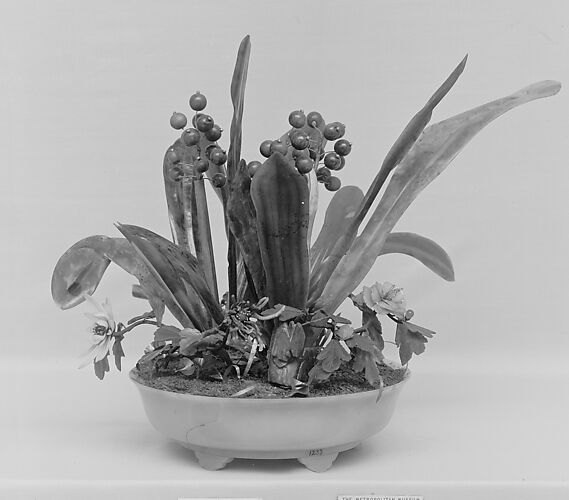 Dish of Artificial Plants