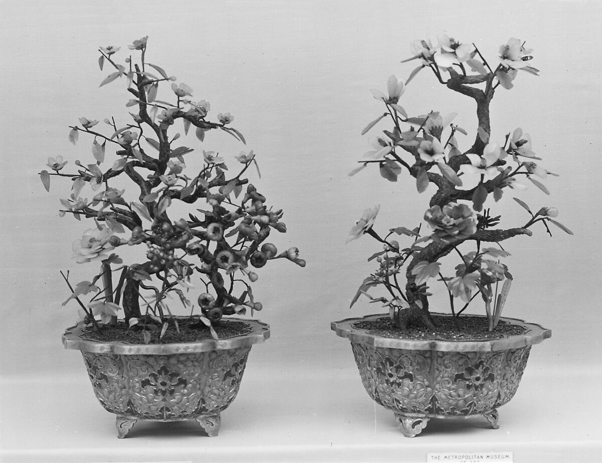 Pot with Flowering Plant, Nephrite, China