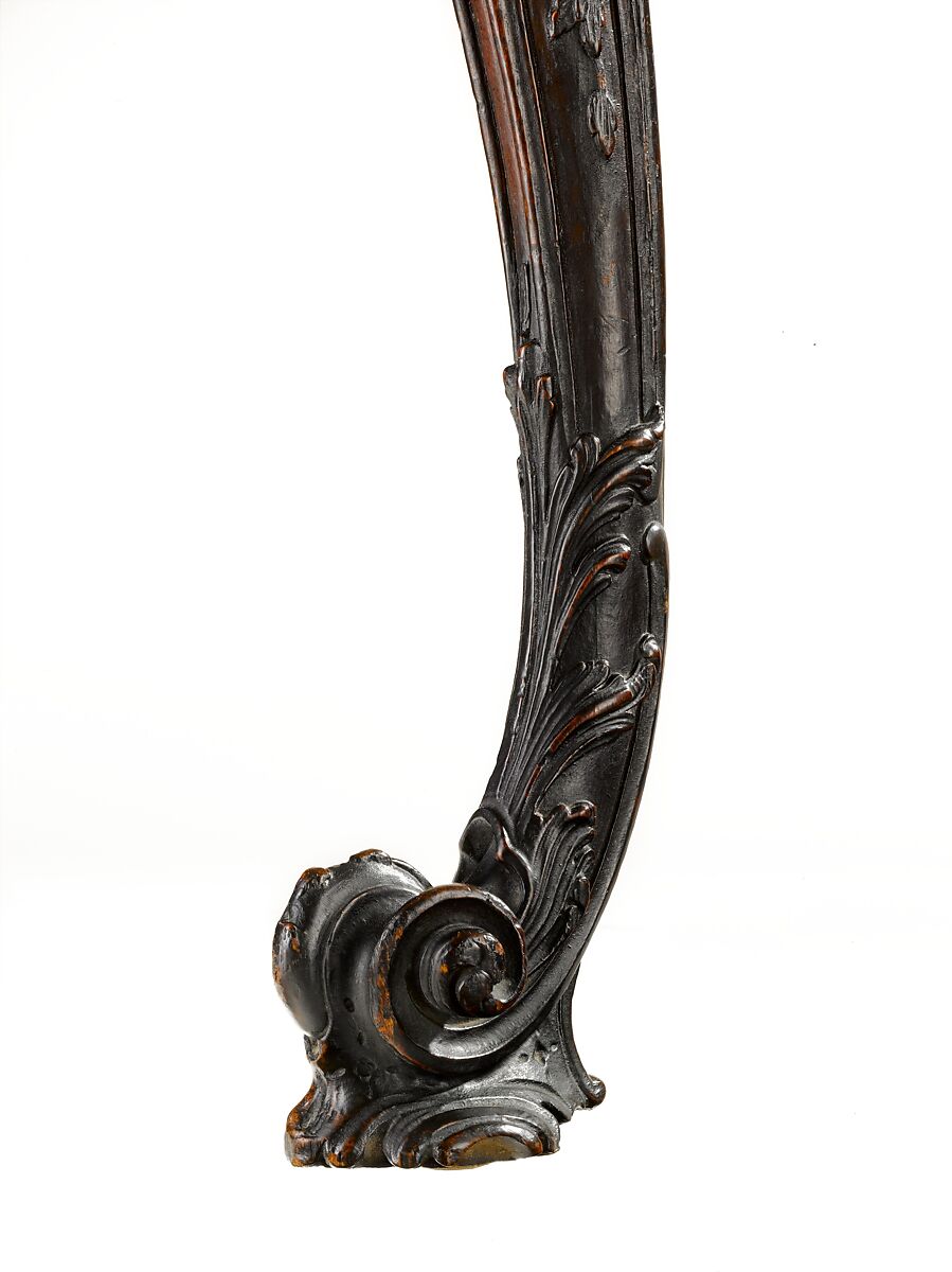 Slab table, Mahogany, black walnut, yellow pine; marble, American