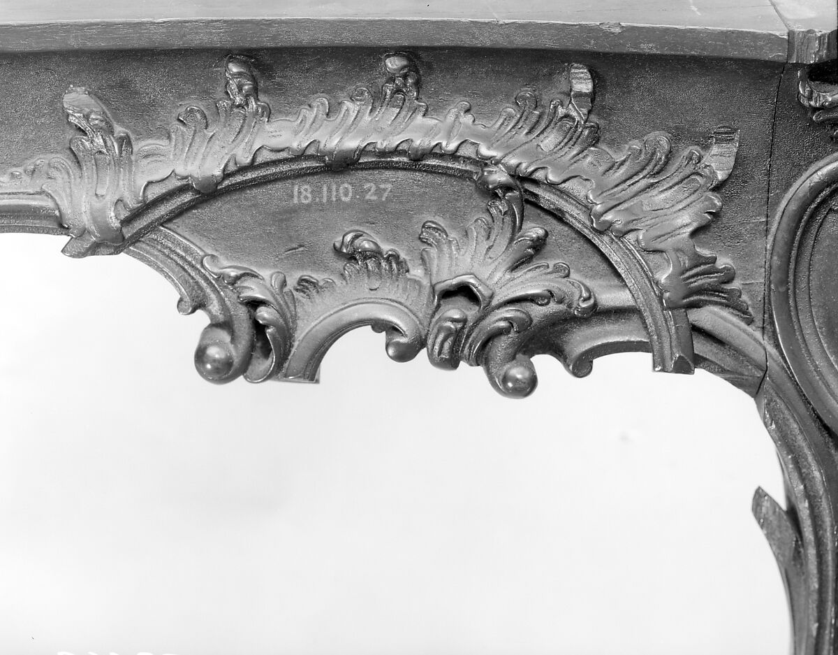 Slab table, Mahogany, black walnut, yellow pine; marble, American