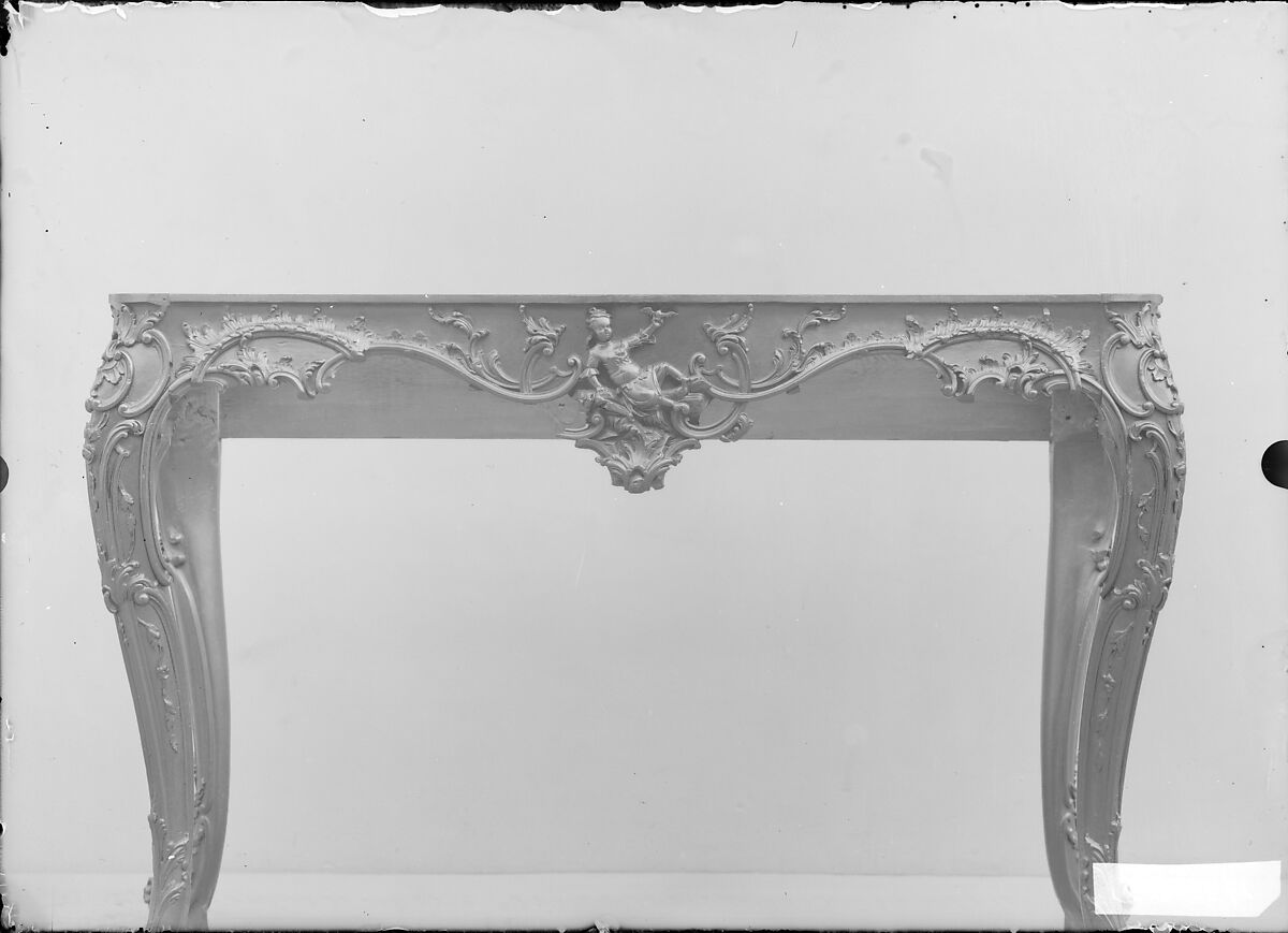 Slab table, Mahogany, black walnut, yellow pine; marble, American