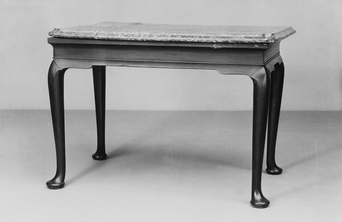 Pier Table, Mahogany, marble, European, probably British 