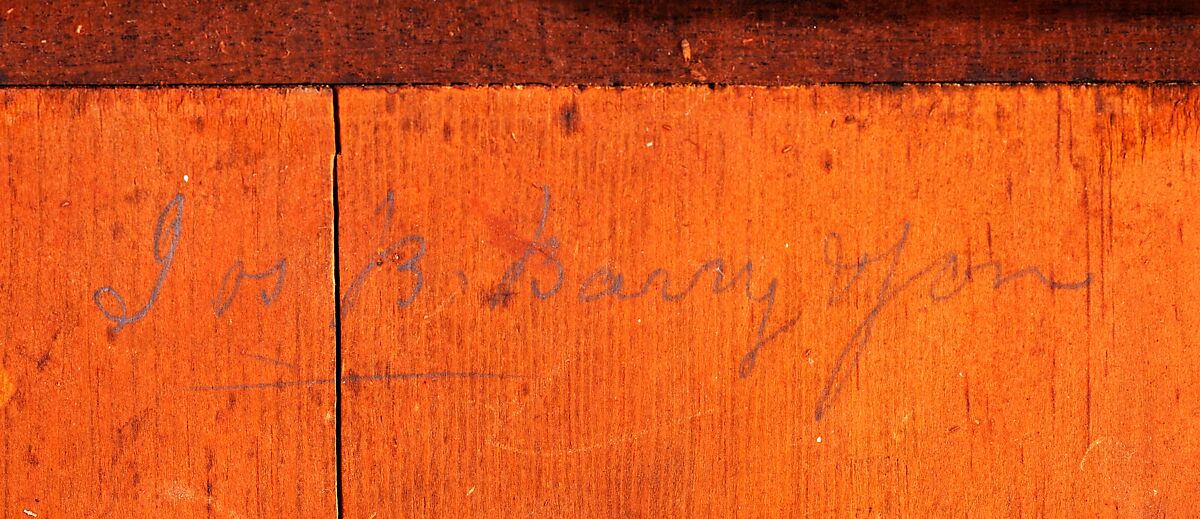 Pier table, Joseph B. Barry and Son (1757–1838), Mahogany, mahogany veneer, satinwood, amboyna, pine, gilt bronze with yellow poplar, American