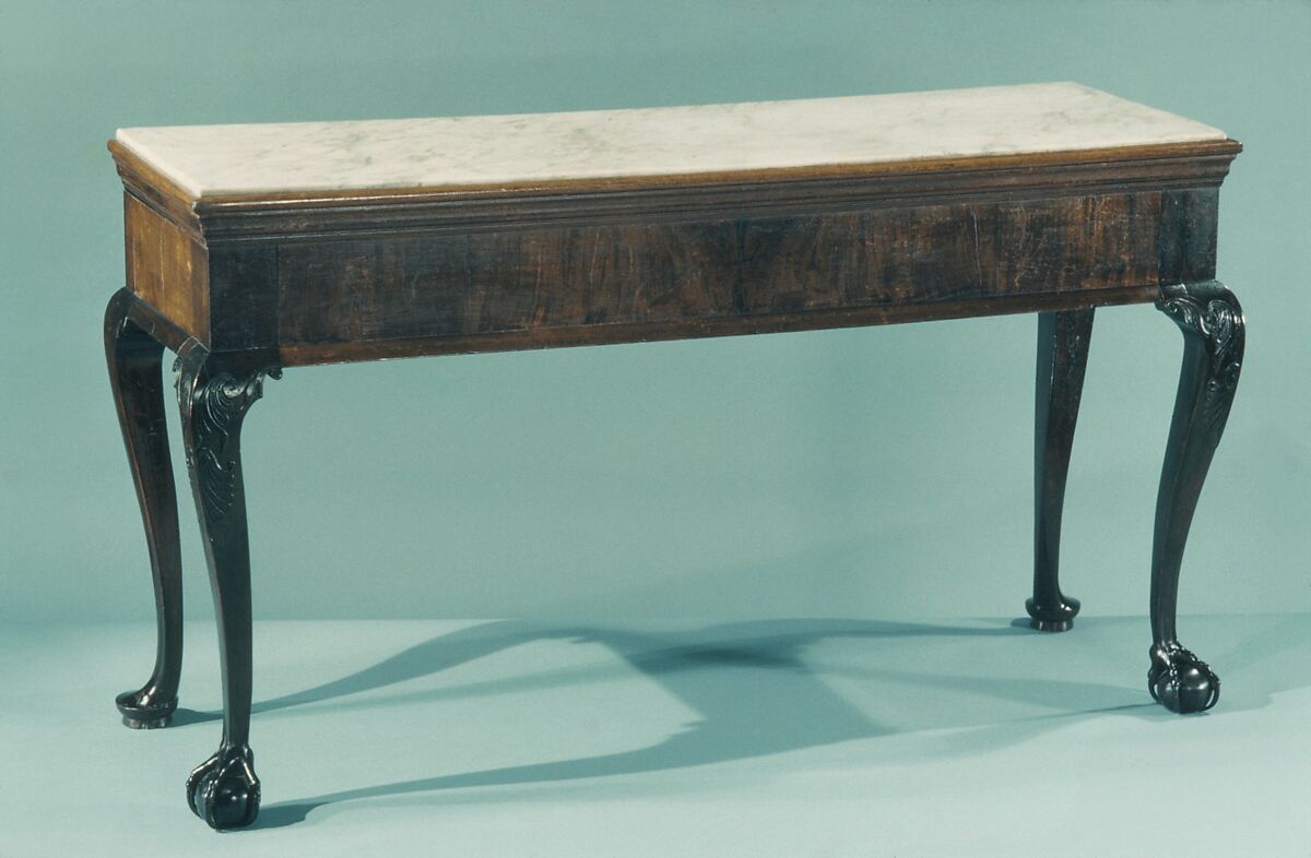 Pier Table, John Goddard  American, Mahogany, mahogany veneer, marble, maple, white pine, American