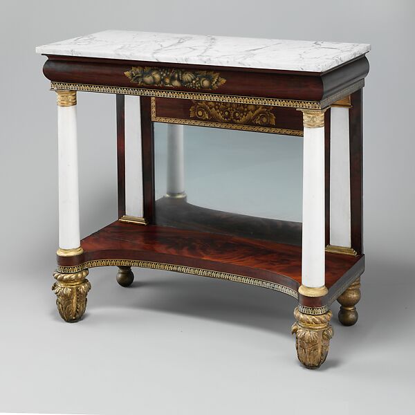 Pier Table, Holmes and Haines, Mahogany, marble, American 